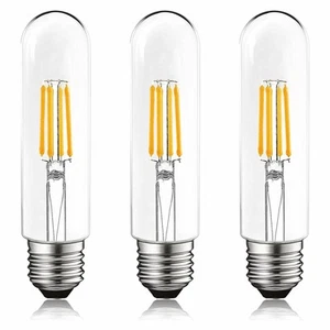Luxrite T10 LED Tubular Edison Light Bulb 5W=60W Soft White Damp Rated 3-Pack - Picture 1 of 7