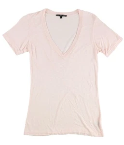 TRULY MADLY DEEPLY Womens Heathered V-Neck Basic T-Shirt - Picture 1 of 10