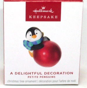 Hallmark 2025 A Delightful Decoration - Petite Penguins 10th - Miniature - NIB - Picture 1 of 8