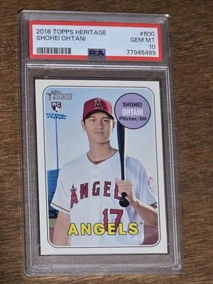 Shohei Ohtani  2018 Topps Heritage High Number - PSA 10 - #600 (RC) - Image 1 of 2