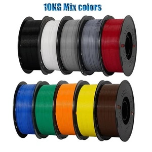 1,75mm PLA 3D Filament 10KG Drukarka 3D Pakiet Losowe 10 kolorów 1KG / rolka DE - Zdjęcie 1 z 7