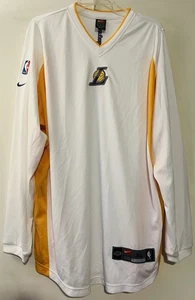 Los Angeles Lakers Team Nike NBA Long Sleeve Warmup Shirt XL Game Issued Rare - Bild 1 von 8