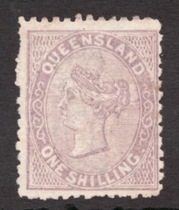 1879-81 Queensland, Australia Sc# 61, One Shilling, QV, Pale Violet. MNG Cv$190 - Picture 1 of 1