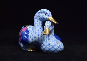 Estatua de porcelana Herend pintura a mano Hungría escultura pareja patos estatuilla - Imagen 1 de 12