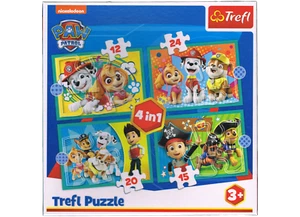 PAW Patrol Puzzle 4 in 1 mit 12/15/20/24 Teile ab 3 Jahre 285x205 mm Trefl 34346 - Bild 1 von 5