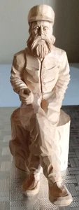 Andre Sourgault 1936 Hand Carved Fisherman in a Lightweight Wood - Picture 1 of 2