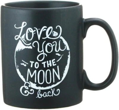 Chalk Art Stoneware Coffee Mug, 20-Ounce, Love You To the Moon and Back - Image 1 of 3