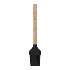 KitchenAid Bamboo Pastry Brush with Silicone Head, Black, 22 cm, Carded