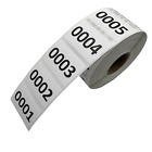 Number Stickers, Inventory Labels 1000 Per Roll. Self adhesive consecutive