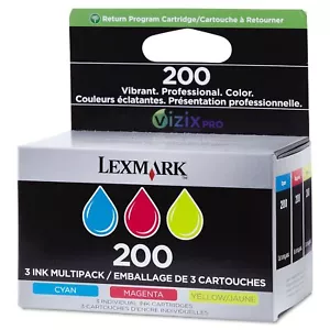 Lexmark 14L0268 (200) Ink, Cyan, Magenta, Yellow, 3/Pk - Picture 1 of 3
