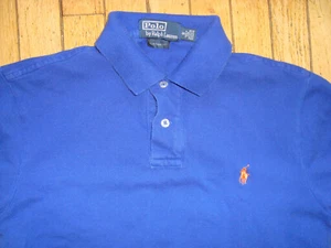 POLO RALPH LAUREN MEN'S PIQUE CUSTOM FIT BLUE POLO SHIRT SIZE SMALL GREAT! - Picture 1 of 11