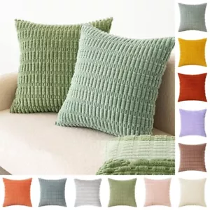 Plüsch Weich Cord Einfach Kissenbezug Kissenhülle Home Sofa Dekor 16" 18" 20" - Bild 1 von 24