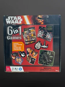 Star Wars 6-in-1 Board Games 2015 (Disney) Dominoes, Battle Matching, Bingo - Picture 1 of 4