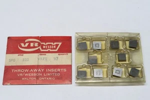 10 pcs VR WESSON SPG 322 Grade VR75 Carbide Inserts CANADA - Picture 1 of 1