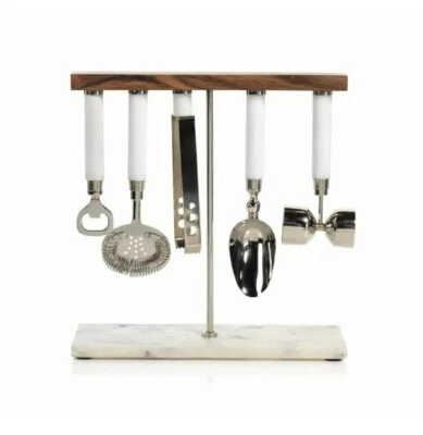 Set Bar Tool Cocktail Stainless Steel 5 Pcs Ware Home Hammer Tender Drink Maker - Image 1 of 3