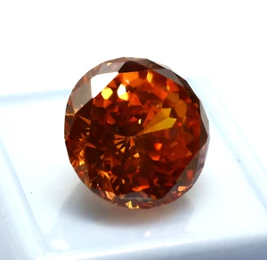 29.60 Ct Natural Orange Kunzite Round Cut Certified Loose Gemstone - Picture 1 of 4