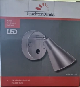 LED DESIGNER WANDLEUCHTE AUS/EIN SCHALTER SILBER DREH/SCHWENKBAR 4 W 3000 K NEU - Picture 1 of 3