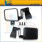 Manual Left+Right Side View Black Door Mirrors For 87-02 Jeep Wrangler Pair Set