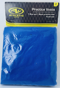 2-Pack Athletic Works Youth Size Practice Vest 1 Black & 1 Blue Practice Jerseys
