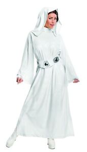 Rubie's Star Wars Princess Leia Costume Women's White Hooded Fancy Dress XS-LG