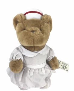 Vintage Jerry Elsner Nurse Dr Good Bear 10” Plush Velvet Touch Collection W Tags - Picture 1 of 2