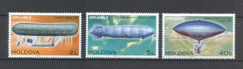 Moldova 2003 Zeppelins, Airships, Dirigibles 3 MNH stamps Cover