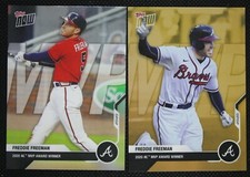 2020 Topps Now Freddie Freeman NL MVP #OS-34 Gold Bonus AW07-B 2 Lot Braves
