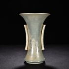 8.8" Song Dynasty China Antique Ru Kiln Porcelain Sky Cyan Glaze Lce Crack Vase