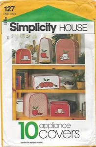 F10 SIMPLICITY 127: 10 APPLIANCE COVERS  SEWING PATTERN - Picture 1 of 2
