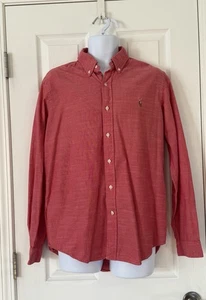 Ralph Lauren Light Red Classic Fit Long Sleeve Button Up Shirt Men's size Large - Picture 1 of 14