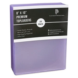 Platinum Protectors 8x10 Toploaders Premium Photo Plastic Rigid Holders Sleeves - Picture 1 of 3