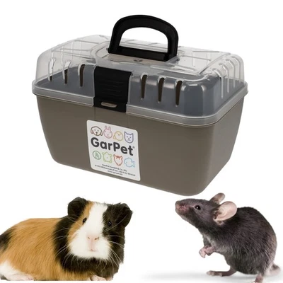 GARPET Transportbox Kleintier Kaninchen Meerschweinchen Hamster Vogel Maus Trage Box