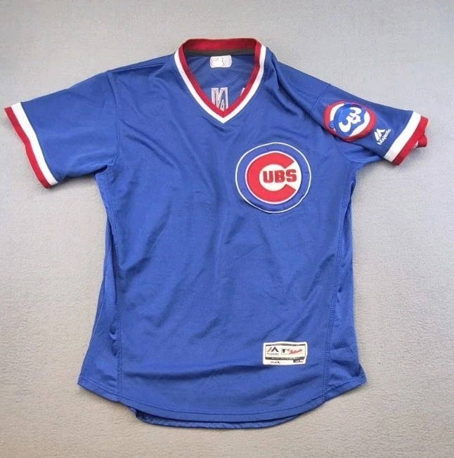Majestuosa camiseta de béisbol aniversario de Ernie Banks #14 de los Chicago Cubs para hombre 40 Foto 1 de 4