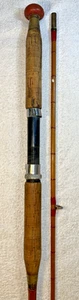 Split Cane Spinning Rod ALLCOCKS NIMROD 2 Piece 8’ 7” Vintage with Bag - Picture 1 of 17