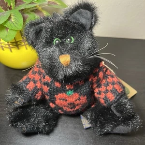 Boyds Bears & Friends Archive Collection Inky Catterwall Black Halloween 9" Cat - Picture 1 of 8
