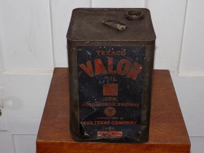 Tapa cuadrada vacía vintage Texaco Valor de 2 galones Foto 1 de 4