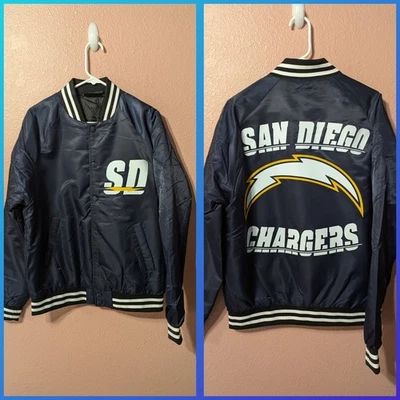 ¡Nuevo! Chaqueta Universitaria Throwback San Diego Chargers Bomber Personalizada Múltiples Tallas Foto 1 de 3