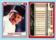 1990 Post Cereal First Collector Series - Wade Boggs - #17 -  Red Sox Box 736