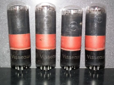 Quad Platino Emparejado 6M6G Visseaux Francia EL33 Usado Probado NOS 33-36mA Foto 1 de 4