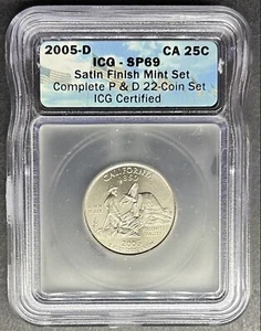 2005-D Satin California Quarter ICG SP-69, Buy 3 Items, Get $5 Off! - Picture 1 of 2