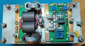 1200W mit BLF578 LDMOS HF/6M PA mit Cu-Platte und Kühlkörper, komplett aufgebaut - Zdjęcie 1 z 8