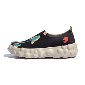 Women Size 5-11 UIN Slip On Shoes Canva Comfortable Loafer "Mysterious Plant 2 " - Picture 1 of 8