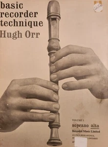 Basic Recorder Technique Hugh Orr Songbook - Picture 1 of 1