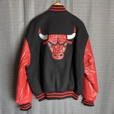 jaqueta de couro chicago bulls