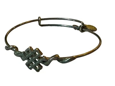 Brazalete envolvente con nudo sin fin Alex and Ani en plata rafaeliana sobre cobre Foto 1 de 4