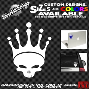SKULL KING Custom Decal Vinyl Car Window Sticker Laptop Bumper Halo Xbox COD COG - Imagen 1 de 1
