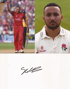 LANCASHIRE: GEORGE EDWARDS SIGNED 6x4 WHITECARD+2 UNSIGNED PHOTOS+COA - Picture 1 of 1