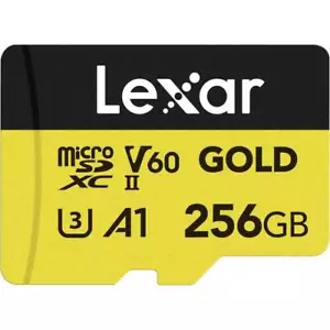 Lexar 256GB Professional Gold Uhs-Ii Microsdxc V60 U3 A1 Uhs-Ii Card - Picture 1 of 1