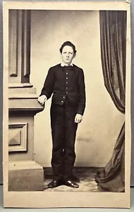 Crockett foto antigua CDV Rockland Maine guapo joven - Imagen 1 de 4