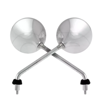 COPPIA SPECCHI SPECCHIETTI DX + SX CROMATI PIAGGIO LIBERTY IGET 50 125 150 - Immagine 1 di 4